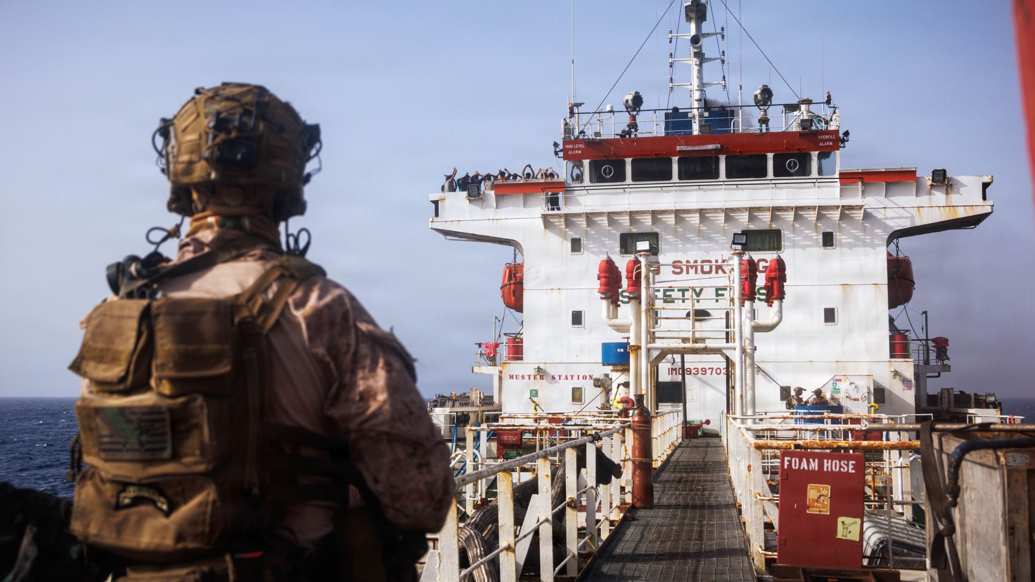 Image: U.S. Marines from the 31st Marine Expeditionary Unit board M/T Celestial Sea, an Iranian-flagged commercial oil tanker suspected of attempting to violate the U.S. blockade by transiting toward an Iranian port, May 20, 2026. American forces released the vessel after searching and directing the ship’s crew to alter course. (U.S. Marine Corps Photo) 