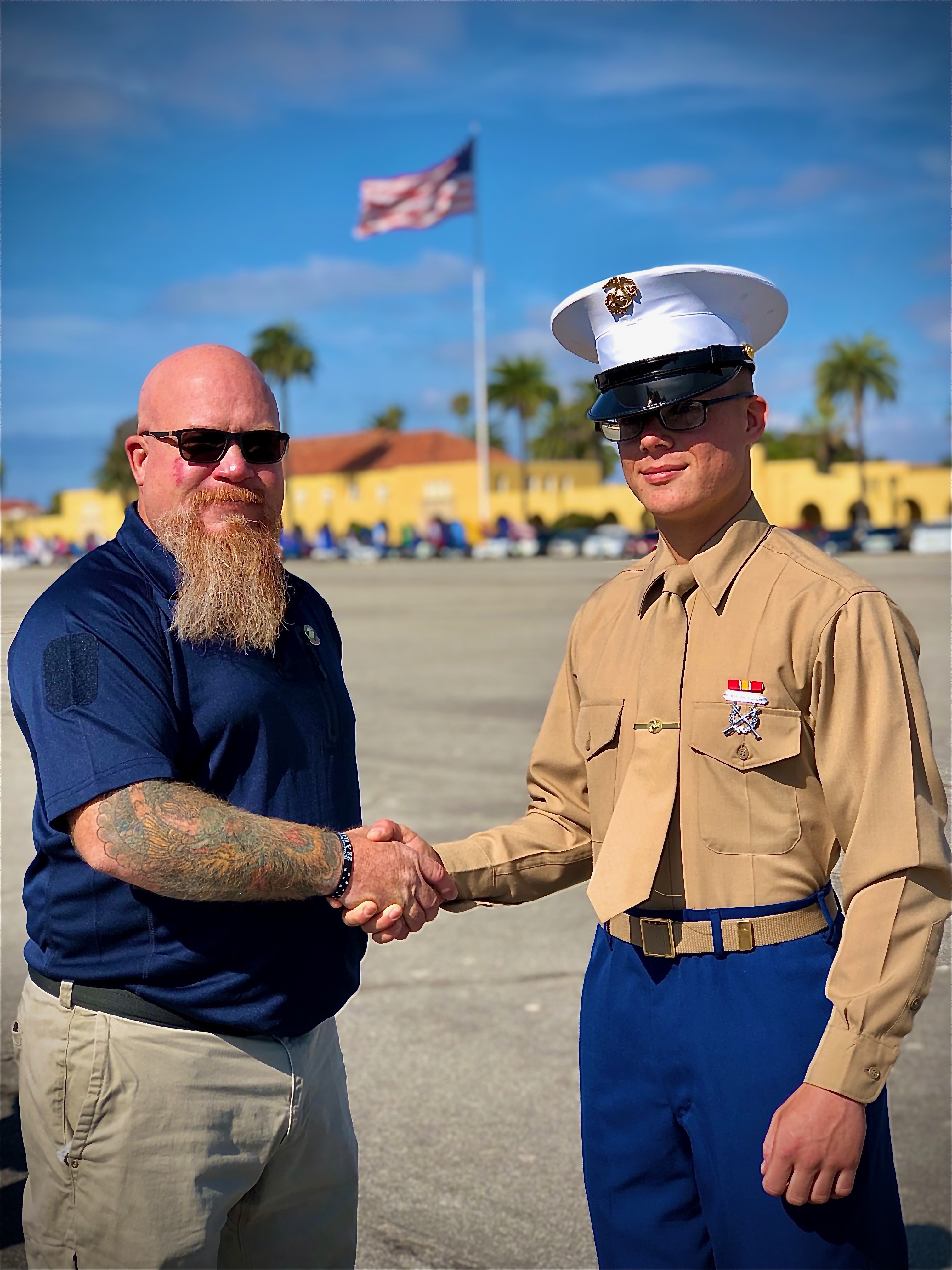 Ryan McEachern saw his son, Cole, graduate from boot camp in San Diego in 2019, 32 years after his own graduation there.