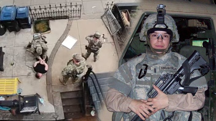 Army veteran Anna King was detained by the National Guard on May 8 in Washington, D.C.