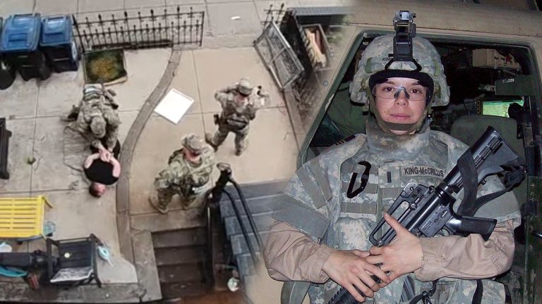 Army veteran Anna King was detained by the National Guard on May 8 in Washington, D.C.