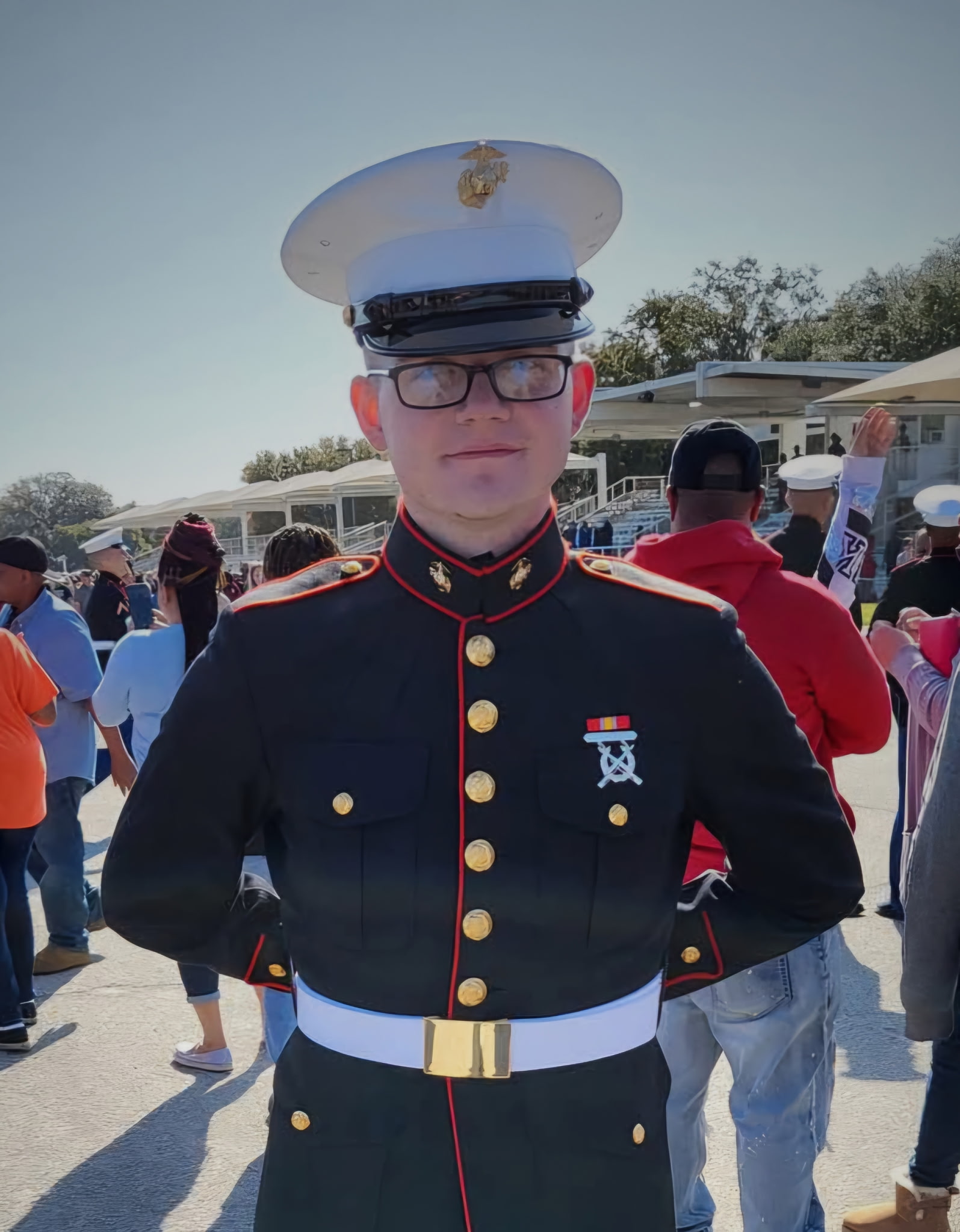 Drew Mobley graduated from Marine Corps boot camp at Paris Island in February 2022.