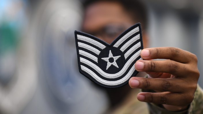 Air Force officials have selected 8,246 staff sergeants for promotion to technical sergeant out of 28,358 eligible for a selection rate of 29.08% in the 20E6 promotion cycle. (U.S. Air Force photo by Mark Herlihy)