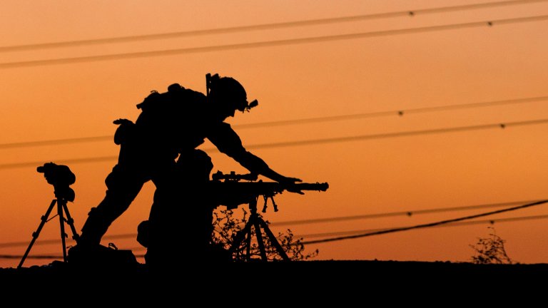 Paratroopers with 1st Battalion, 325th Airborne Infantry Regiment, 2nd Brigade Combat Team, 82nd Airborne Division, conduct a live-fire exercise and range with coalition partners near Erbil Air Base, Iraq, Dec. 3, 2020. The 'Falcon Brigade' deployed to the Middle East to support Operation Inherent Resolve - the international coalition ensuring the continued defeat of ISIS.