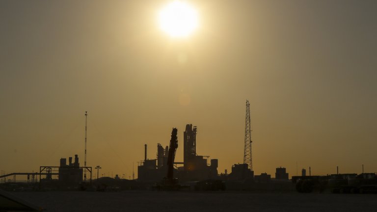 The Port of Shuaiba at sunrise in Kuwait Oct. 1, 2022.