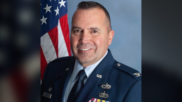 Col. Christopher George, left, was relieved as the commander of the 150th Special Operations Wing at Kirtland Air Force Base, New Mexico on August 14, while the wing’s deputy commander, Col. Jeffrey Heggemeier, right, was "reassigned."