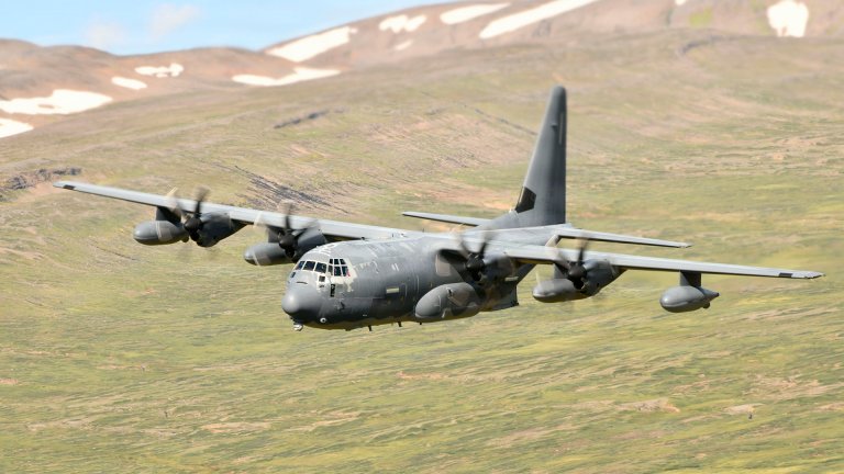 A U.S. Air Force MC-130J Commando II from the 352d Special Operations Wing performs low-level flight training above Iceland Aug. 23, 2026, during Exercise Northern Viking 26.