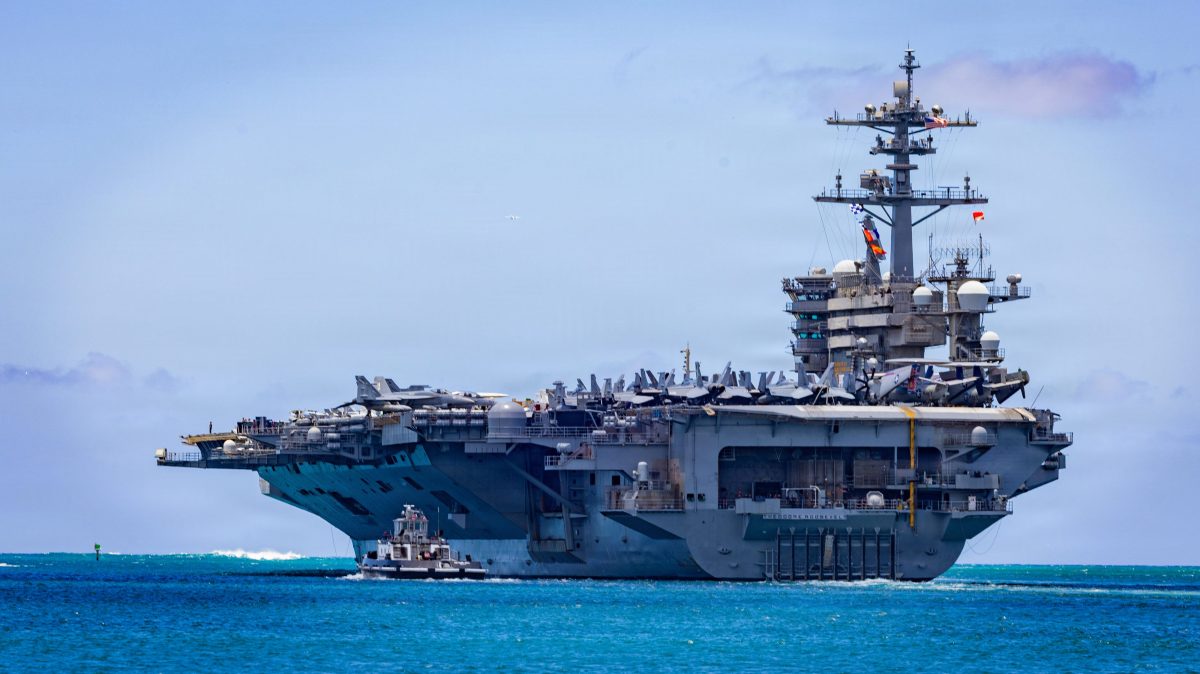 USS Theodore Roosevelt arrives in Pacific ahead of anticipated Middle East deployment