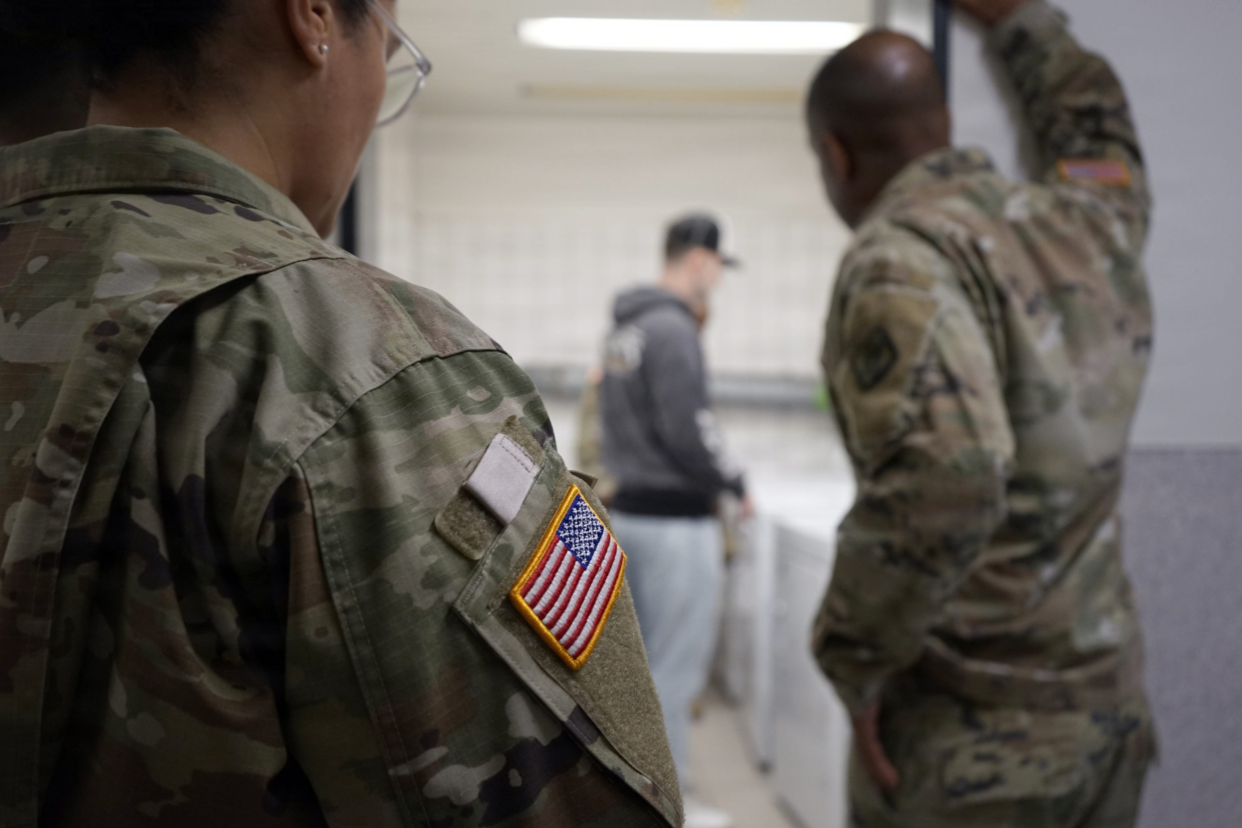 A noncommissioned officer conducts a routine inspection of a Soldier’s room in a barracks on Lucius D. Clay Kaserne in Wiesbaden, Germany. (U.S. Army photo by U.S. Army Garrison Wiesbaden)