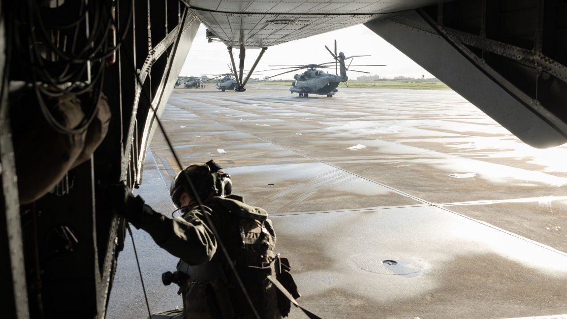 Marines with III Marine Expeditioanry Force and 1st Marine Aircraft Wing train at Marine Corps Air Station Futenma, Okinawa, Japan, Aug.  20, 2026. Marine Corps photo by Cpl. Kindsey Calvert.