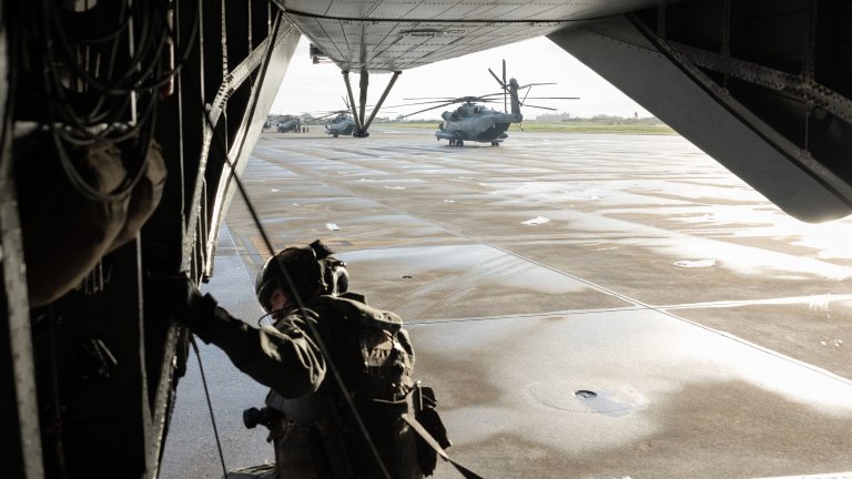 Marines with III Marine Expeditioanry Force and 1st Marine Aircraft Wing train at Marine Corps Air Station Futenma, Okinawa, Japan, Aug.  20, 2026. Marine Corps photo by Cpl. Kindsey Calvert.