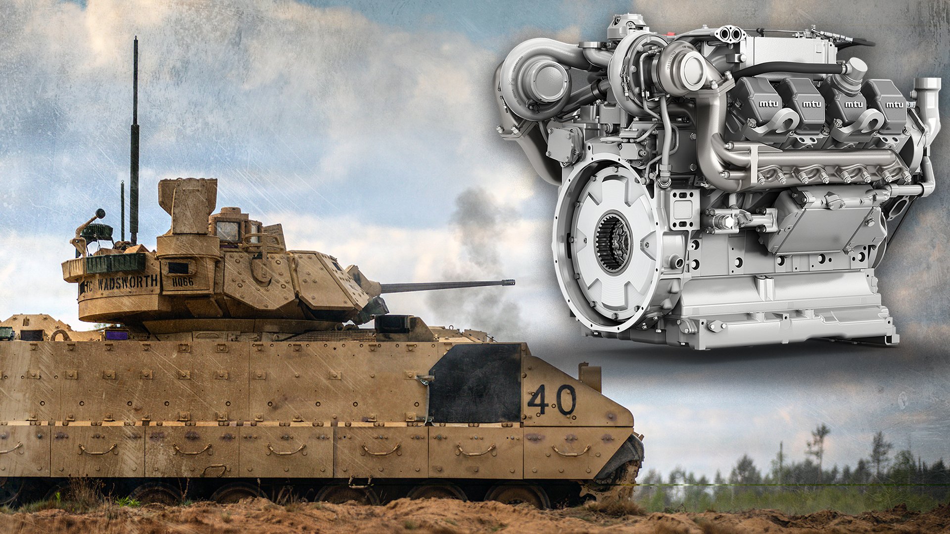 bradley fighting vehicle engine replacement from rolls-royce