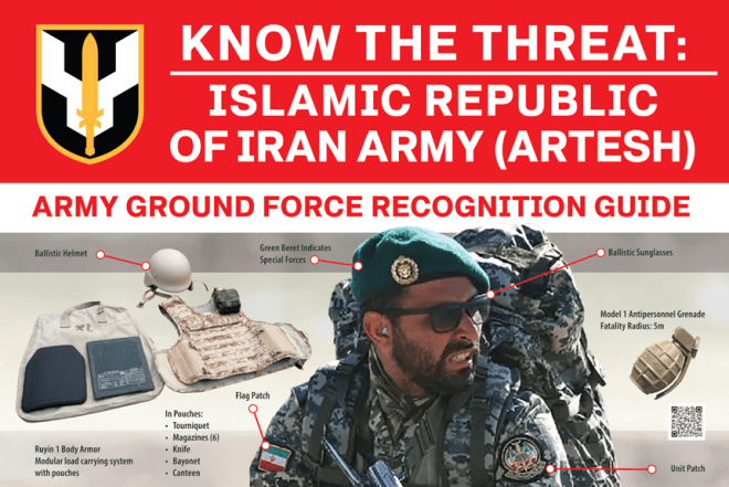 Army releases ‘Know the Threat’ guide on Iranian soldiers