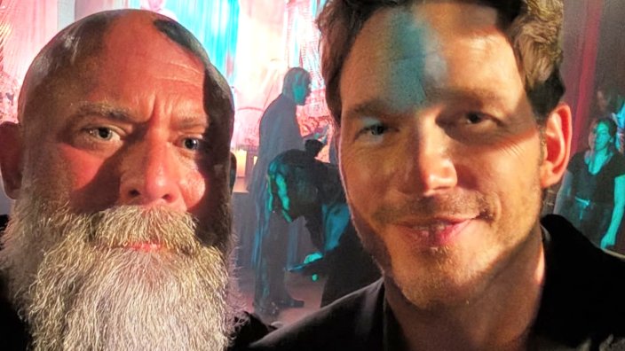 Brothers Keeper Veterans Foundation founder Chris Cathers and actor Chris Pratt.